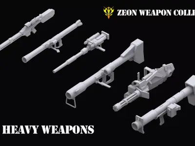 Gundam Zeon Heavy Weapons 3D model