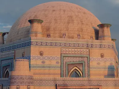 Uch Sharif Tample Low-poly 3D model