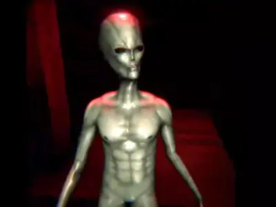  Alien grey 1 realistic - low-poly 3d model Low-poly 3D model