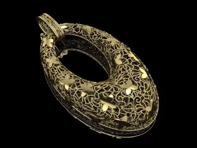 Set of Ultra Vision Ring Pendant Collection 30 models 3D print model