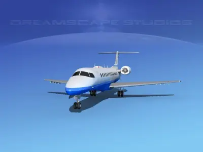 Embraer ERJ-135 Gulf Coast Jet 3D model