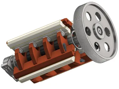 Rotor 1300 for impact crusher 3D model