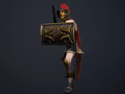 Gladiator Low-poly 3D model