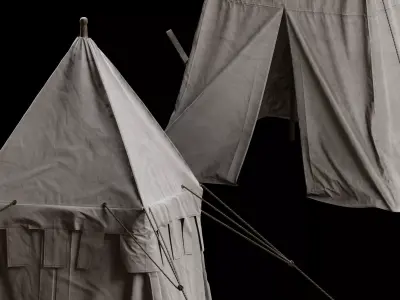 Medieval Tent Collection Low-poly 3D model