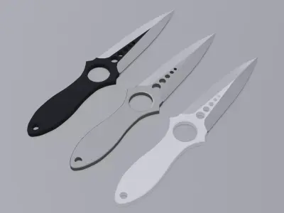 Kunai concept Low-poly 3D model