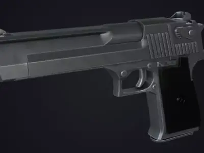 Desert Eagle Low-poly 3D model