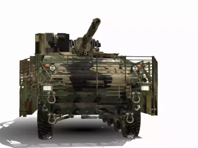 M1128 STRYKER MGS 8X8 Low-poly 3D model