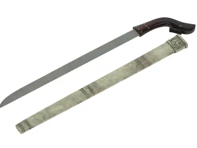 Luwuk Sword Low-poly 3D model