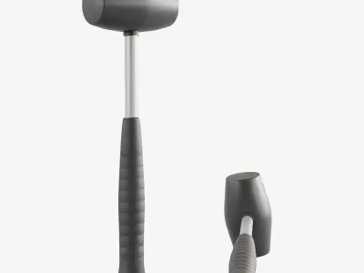 Industrial Hammer Low-poly 3D model