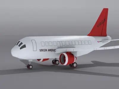Airbus A321neo  Low-poly 3D model