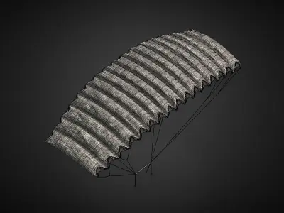 Parachute PBR Lowpoly Low-poly 3D model