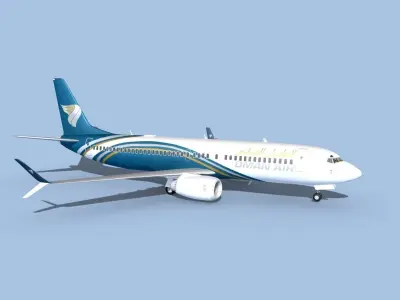 Boeing 737-800 Max Oman Air 3D model