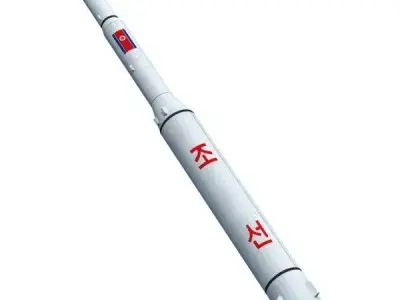 North Korean Unha-2 Rocket 3D model