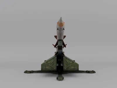 S-75 Dvina Missile  Low-poly 3D model