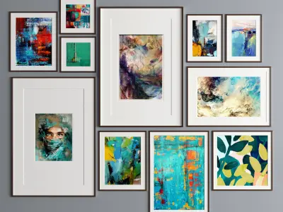 Art Frame 334 Low-poly 3D model