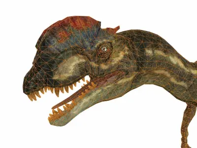 Dilophosaurus Low-poly 3D model