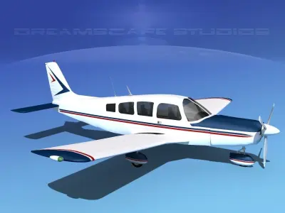 Piper Cherokee Six 300 V03 3D model