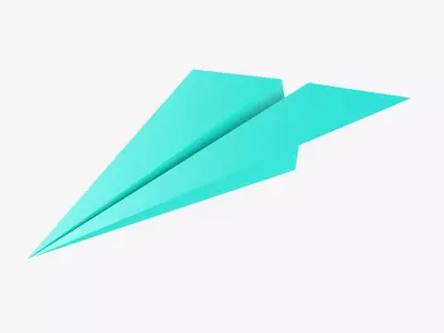 Paper airplane 01 3D model
