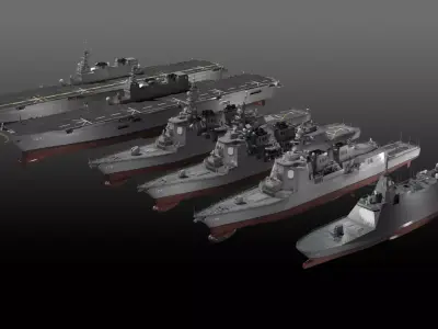 Japan Maritime Self Defence Force 3D Model Collection