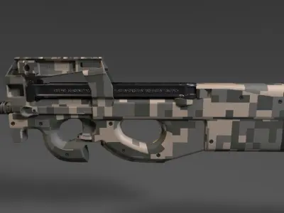 FN P90 Personal Defense Weapon 3D model Low-poly 3D model
