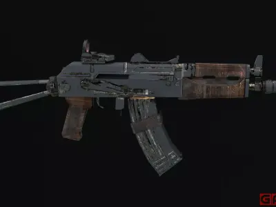 AKS-74U ak - rifle Free low-poly 3D model