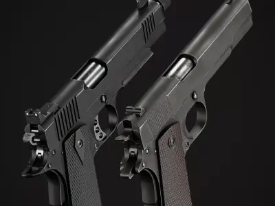 1911 pistols Low-poly 3D model