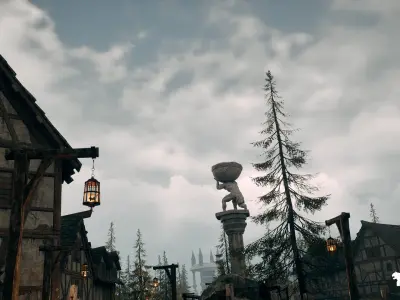 Fantasy Mystic Village Environment Low-poly 3D model