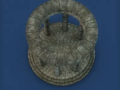 Stone Oracle Temple 3D Model 3D model