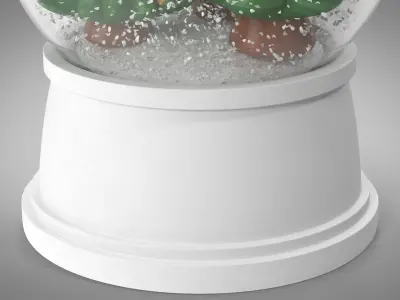 Snow Globe with Christmas Trees 2 3D model