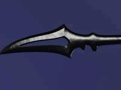 Fantasy Scythe Low-poly 3D model