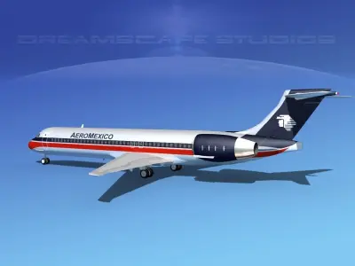 McDonnell Douglas MD-87 Aero Mexico 2 3D model