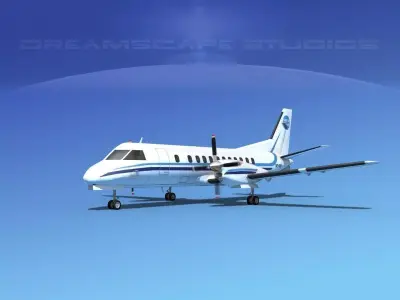 SAAB SF340 Swede Air 3D model