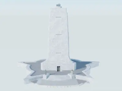 Wright Brothers National Memorial Low-poly 3D model