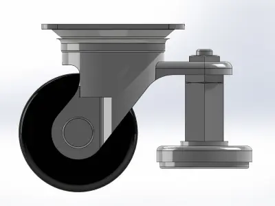 Casters wheel CGAN75-M Free 3D model
