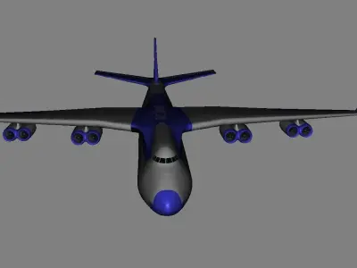 AirBlue Passenger Plane Airbus Low-poly 3D model