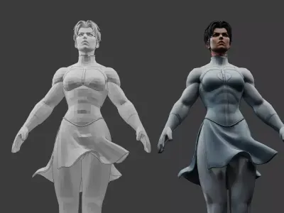 Anissa - Invincible serie High-PolyLOw -poly 3D model 3D model