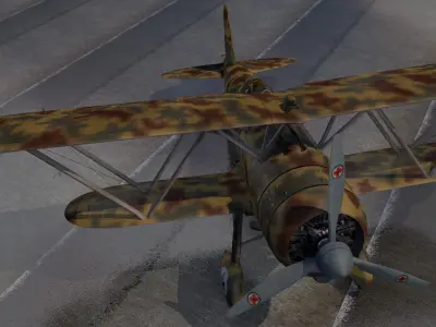 Fiat CR-42 Falco 3D model