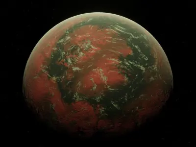 Planet Space Ready to game  Low-poly 3D model 8