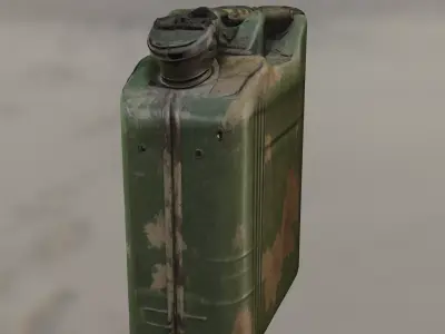 Rusty Jerry Can Low-poly 3D model