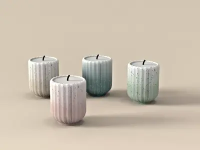 candle cactus Free 3D model