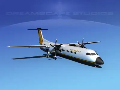 Dehaviland DHC-8 400 Air Euro Charter 3D model