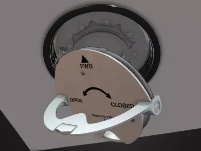 A320 Refuel coupling cap 3D model Download Low-poly 3D model