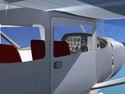 Cessna 175 Skylark Bare Metal 3D model