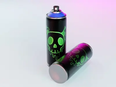 Spray can Free 3D model