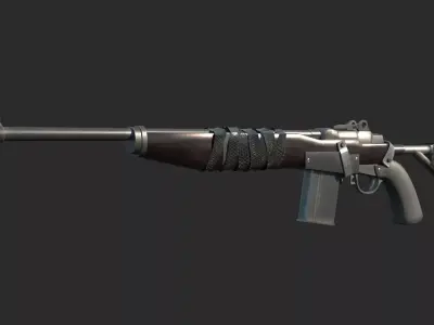 Future Sci-Fi Apocalypse-Style Modular Rifle 3D model