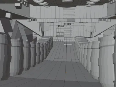 Privateer lowpoly Low-poly 3D model