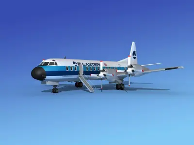 Lockheed L-188 Electra HP Eastern Airlines 4 3D model