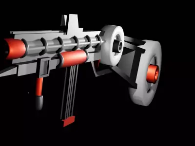 SMG GUN Low-poly 3D model