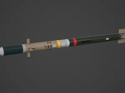 Mistral rocket Low-poly 3D model