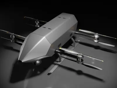 Cargo eVTOL Drone 3D model